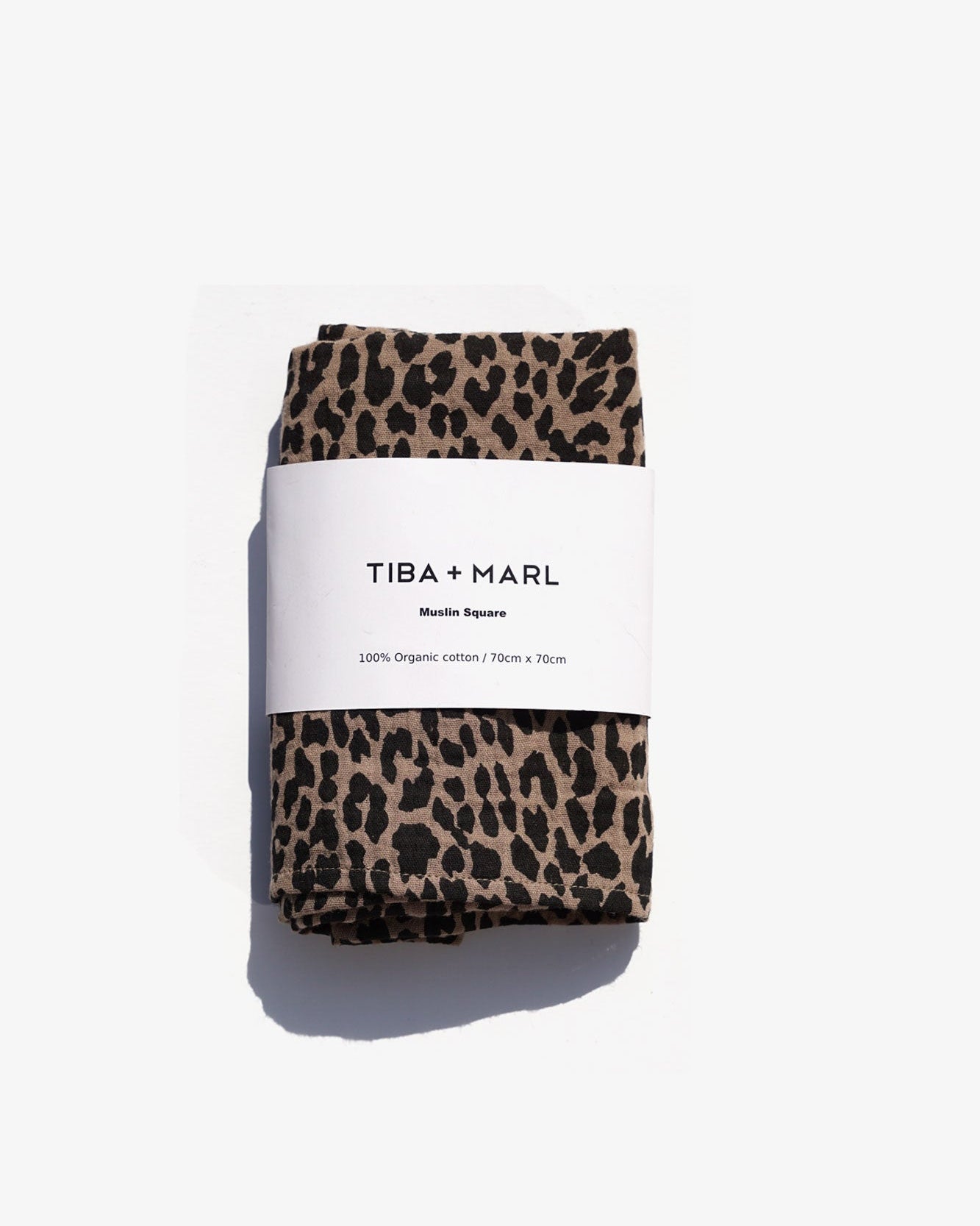 T+M 100% Organic Muslin Square Leopard Print