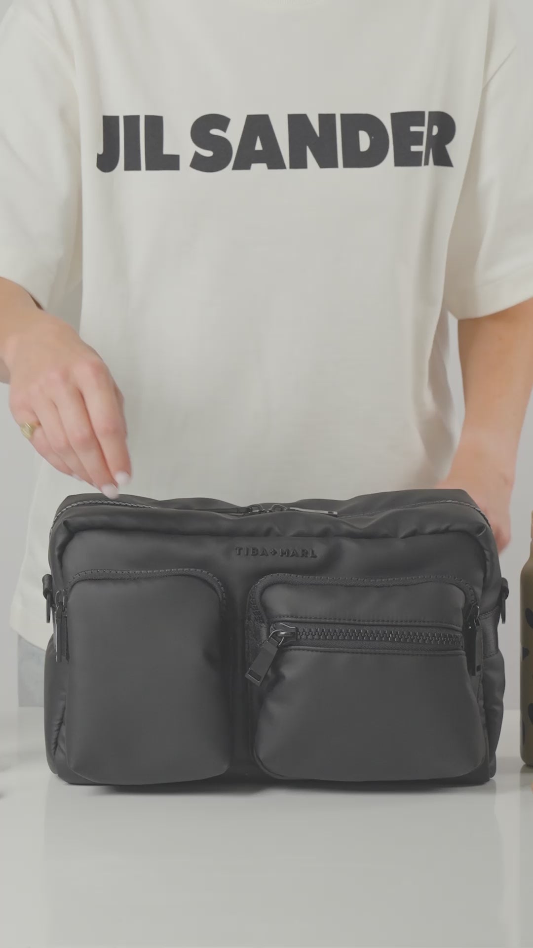 Axel Buggy Organiser / Changing Bag Matte Black - Tiba + Marl