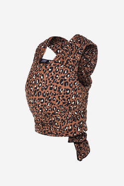 Isara for T+M Organic Stretchy Wrap Rust Leopard Print