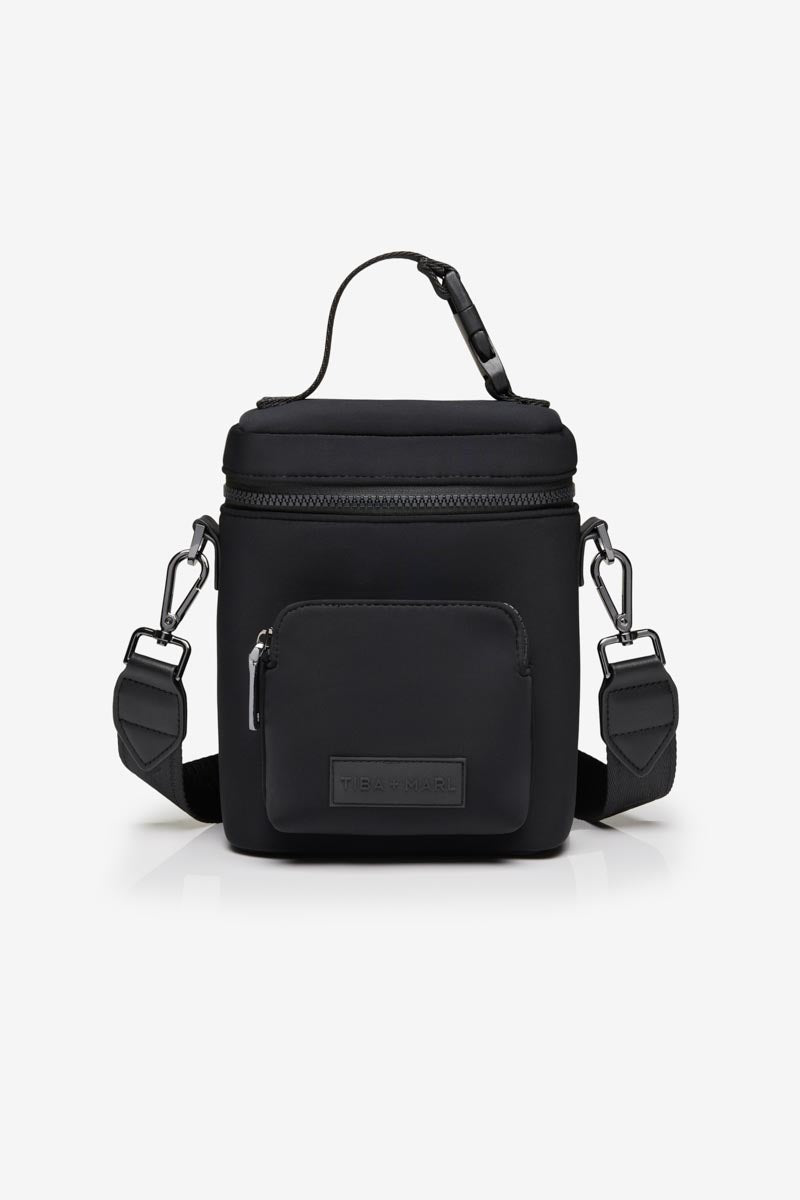 Double Insulated Bottle Holder / Cross Body Black Scuba