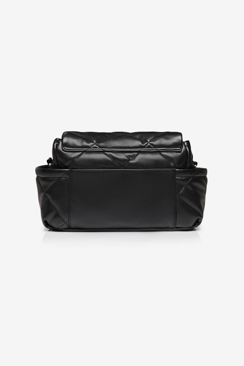 Black quilted shop changing bag