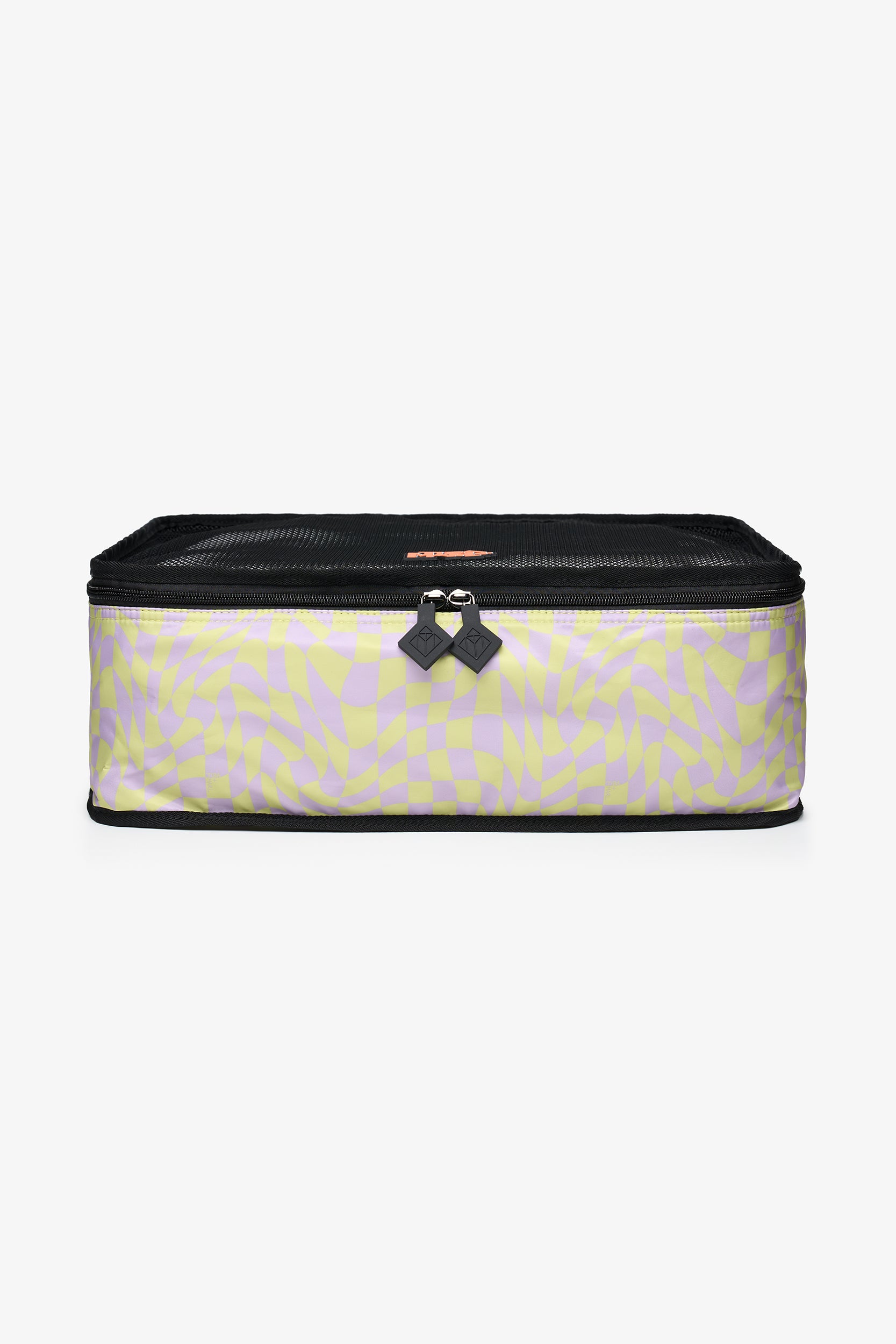 T+M Packing Cubes Set Mixed Wavy Checkerboard Print