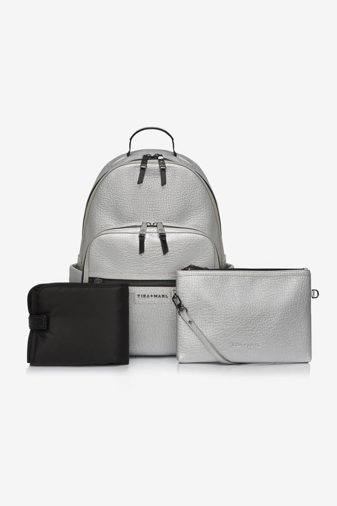 Elwood Twin Changing Backpack Silver