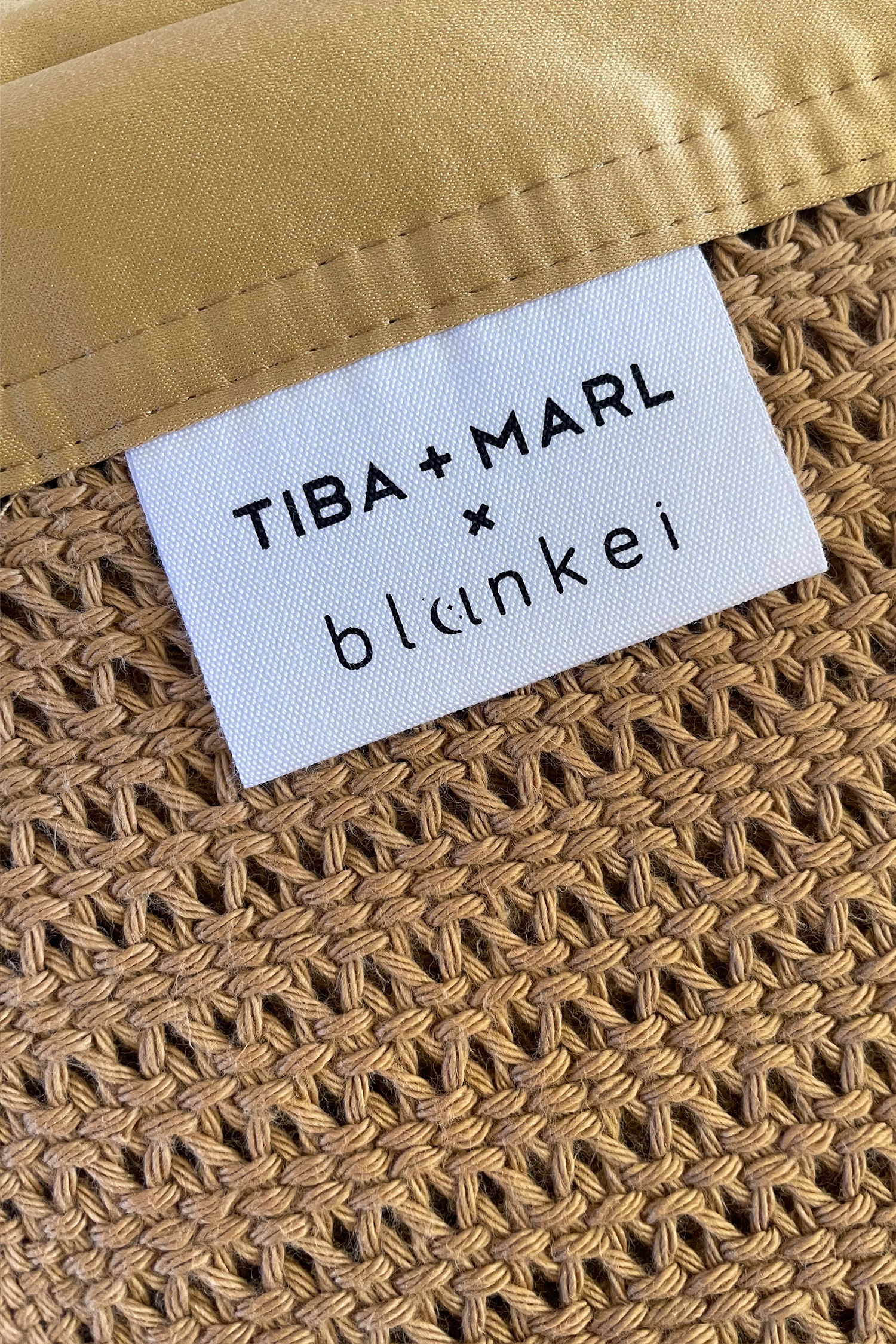 T+M x Blankei Organic Cotton Cellular Blanket Caramel