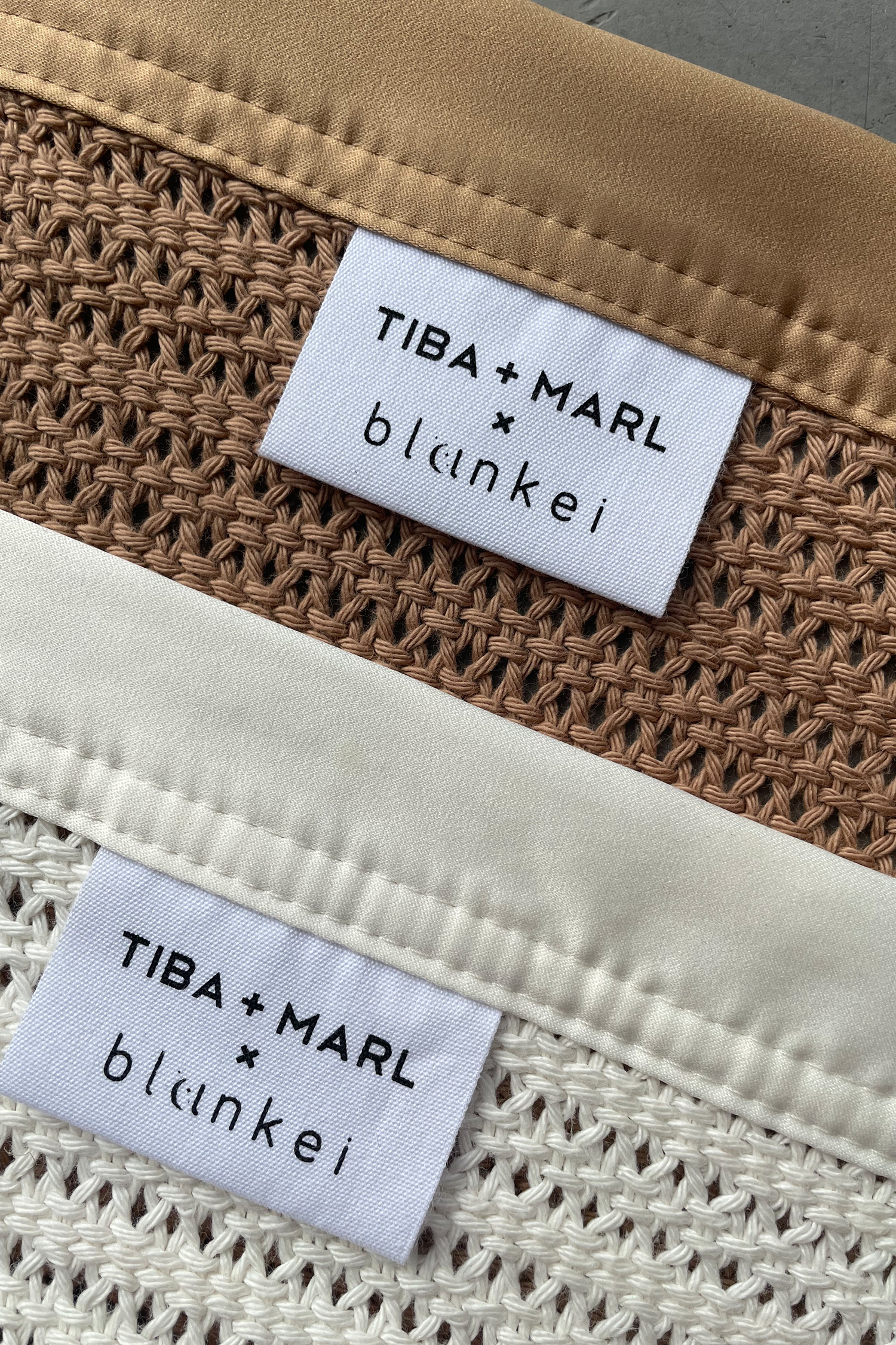 T+M x Blankei Organic Cotton Cellular Blanket Caramel