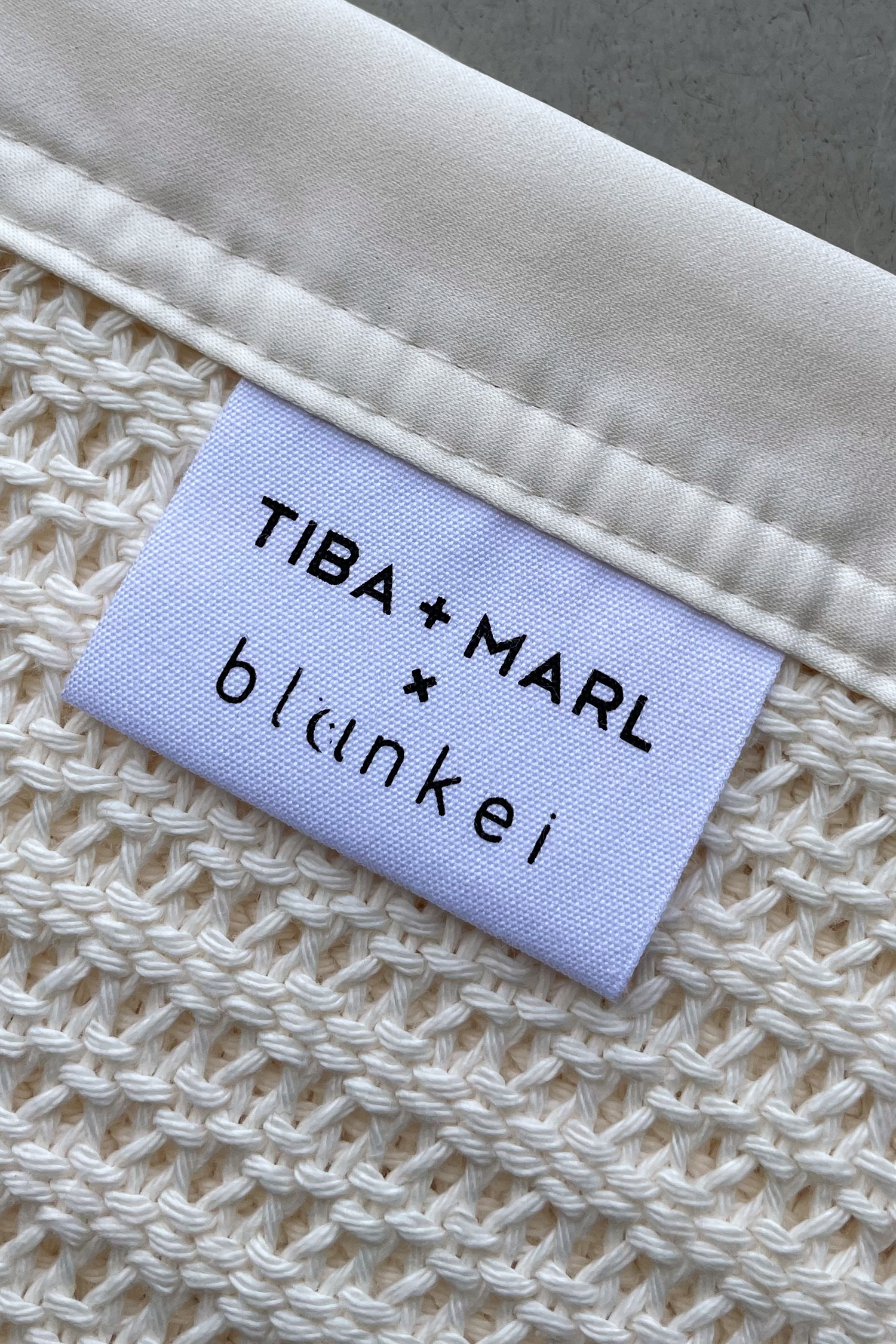 T+M x Blankei Organic Cotton Cellular Blanket Oatmilk