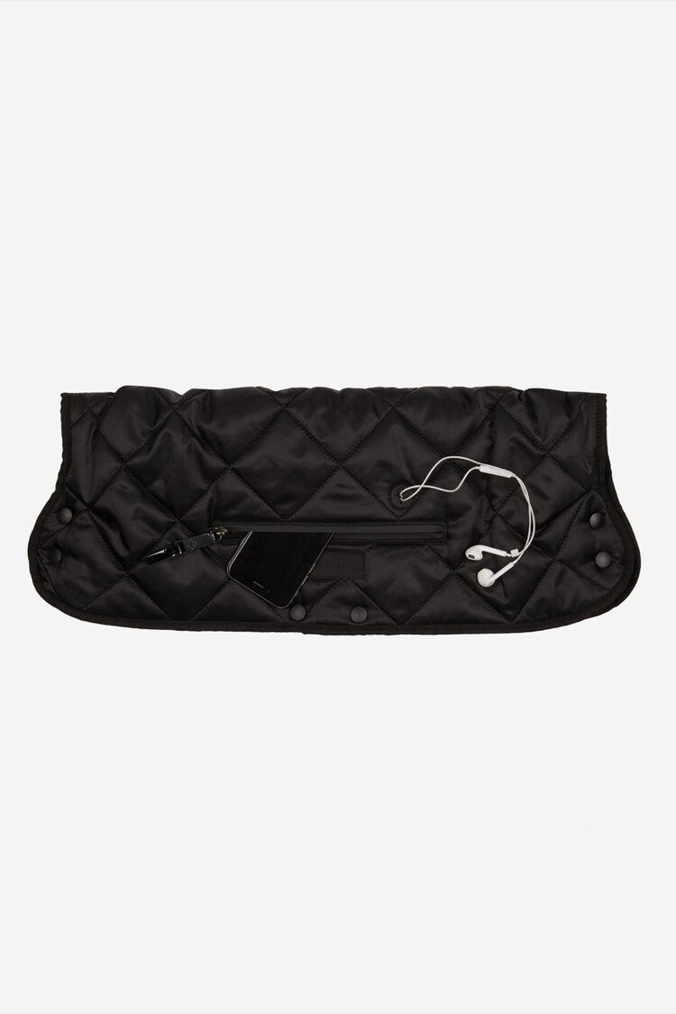 Universal Buggy Handmuff Black Quilted
